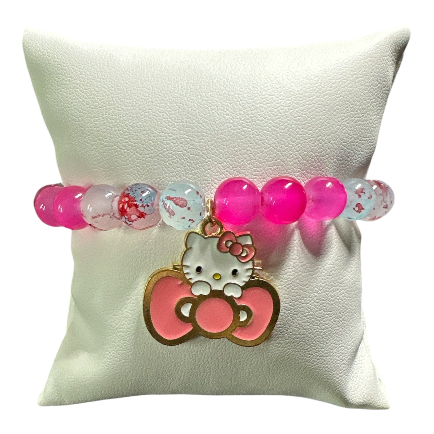 Hello Kitty Glass Bead 8mm and 7.5in