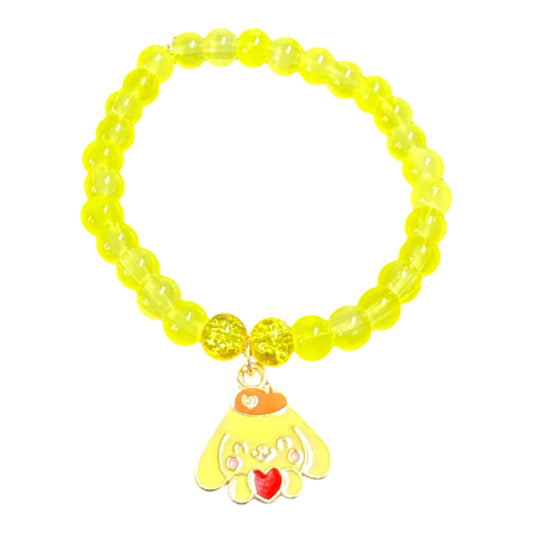 Pompompurin Glass Bead 6mm and 6.5in