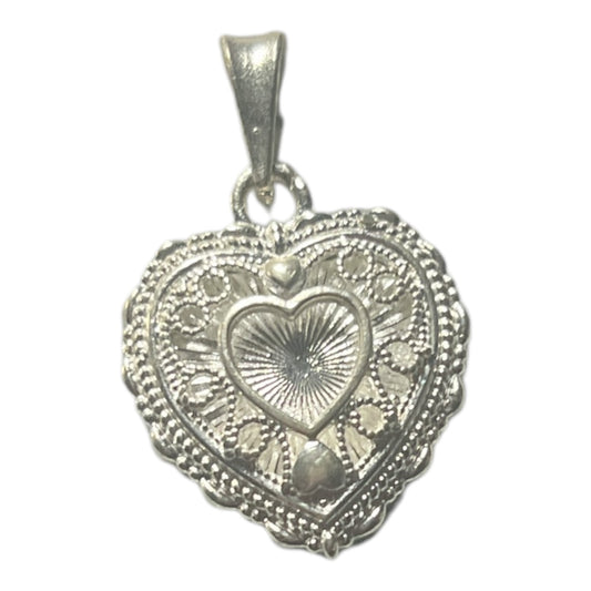 Silver Pendant Hearts