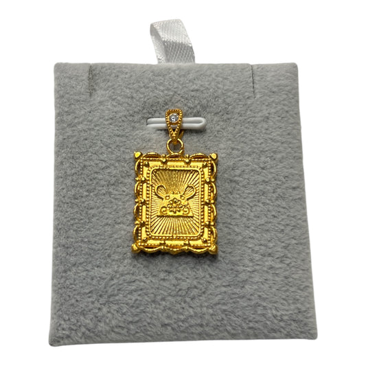 Silver Pendant 24K Gold Pya