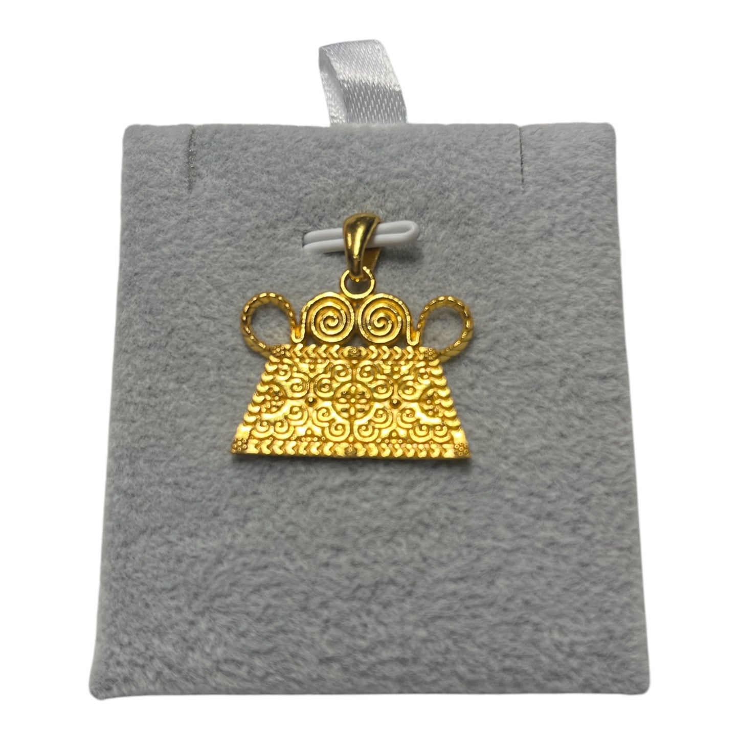 Silver Pendant 24K Gold Pya